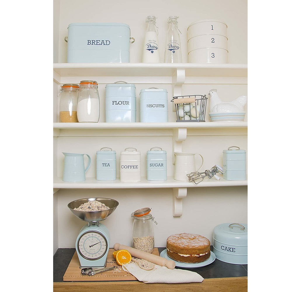 Δοχείο Για Μπισκότα 14,5xH19cm Μεταλλικό Γαλάζιο Living Nostalgia LNBISCBLU Kitchencraft 35.01813 - 3