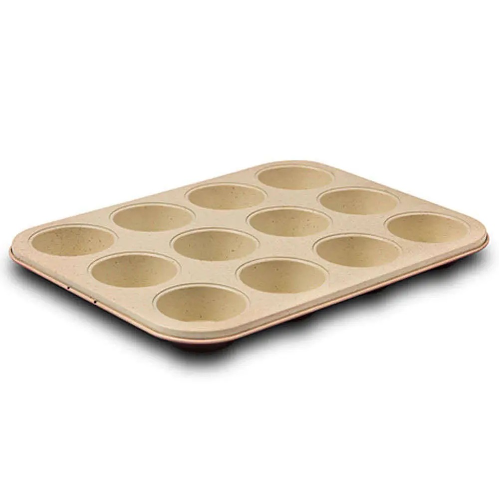 Φόρμα Ορθογώνια Για Muffins Ατσάλινη 960ml 35x26,5xH3cm Αντικολλητική Terrestrial Nava 10-239-034 - 