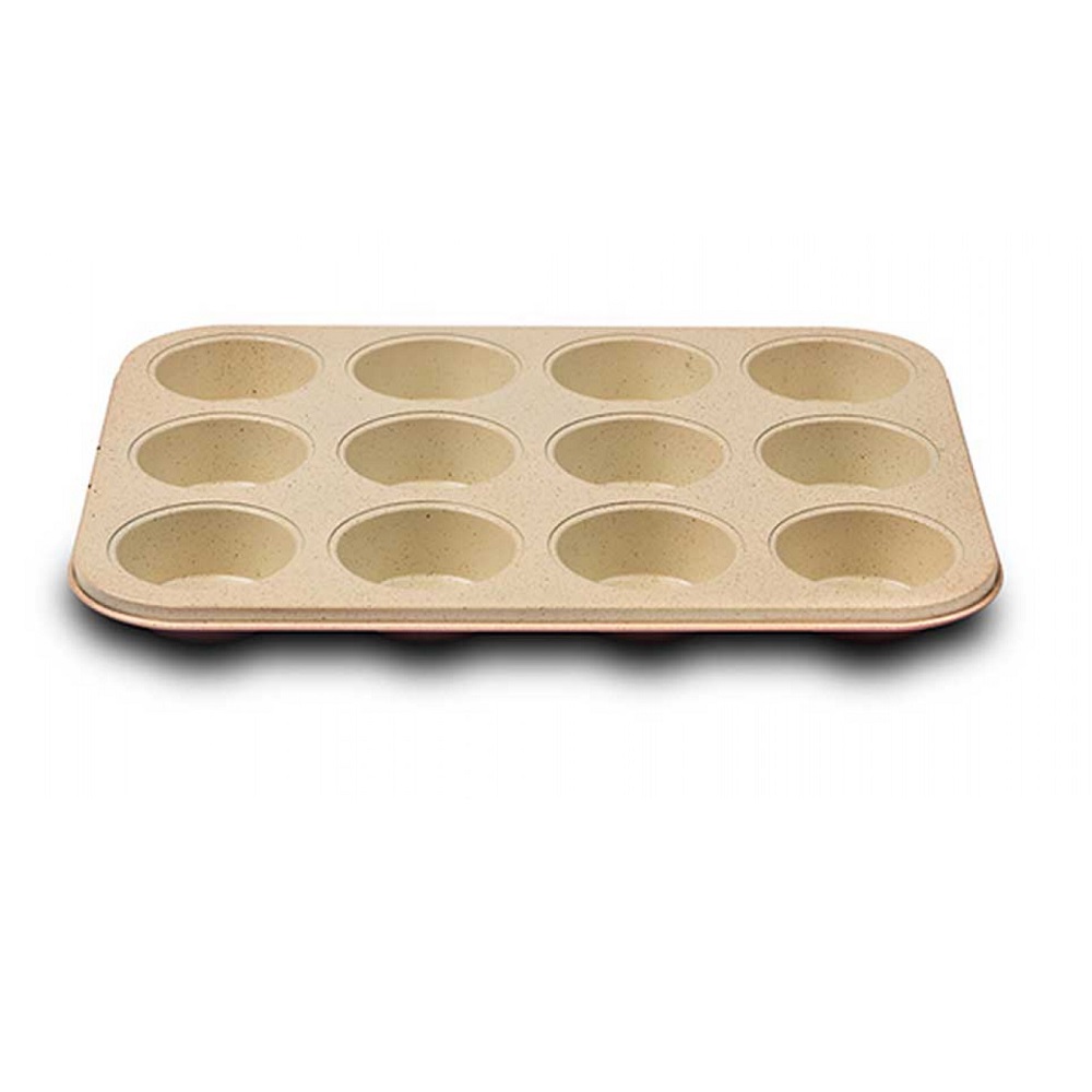 Φόρμα Ορθογώνια Για Muffins Ατσάλινη 960ml 35x26,5xH3cm Αντικολλητική Terrestrial Nava 10-239-034 - 2