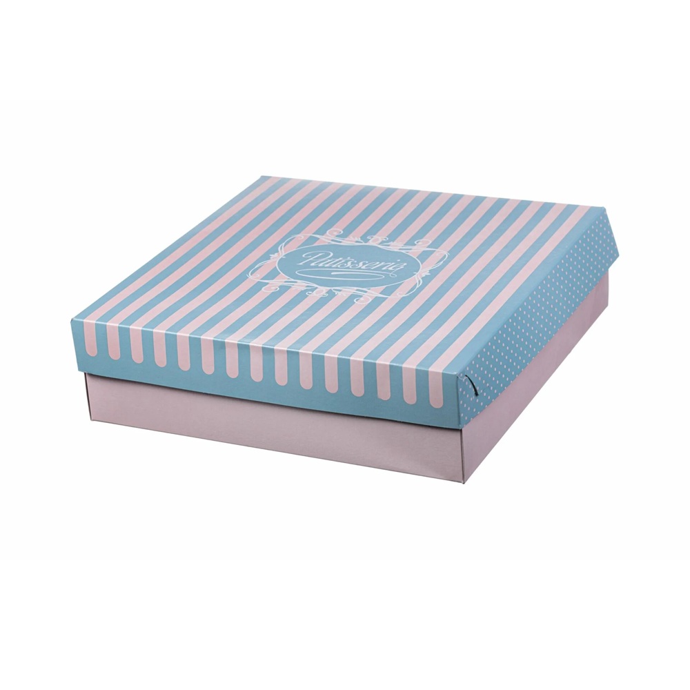 Κουτί Ζαχαροπλαστικής Patisserie K30 Χάρτινο Με Επίστρωση Metalised PET 30x30x10cm 1kg Intertan QK30PN - 