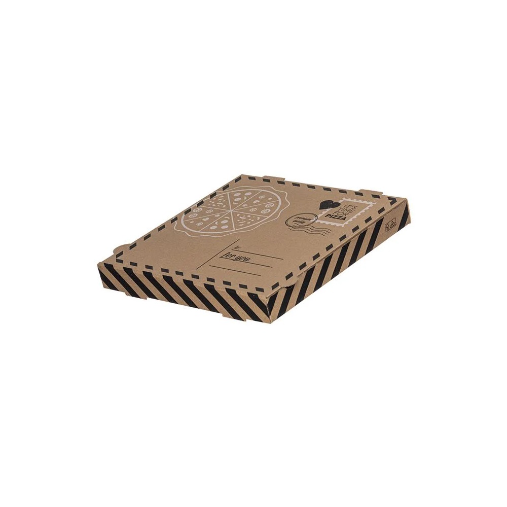 Κουτί Πίτσας Χάρτινο Kraft 36x36xH4,2cm 1τμχ FSC® " Letter " Tessera Q363642LE - 2
