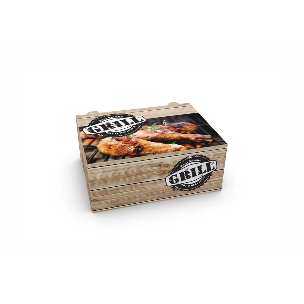 Κουτί Ψητοπωλείου Grill Χάρτινο Metalised PET Για 1/2 Μερίδα Κοτόπουλο Τ3 19x14,5x8cm Intertan QSF3G - 