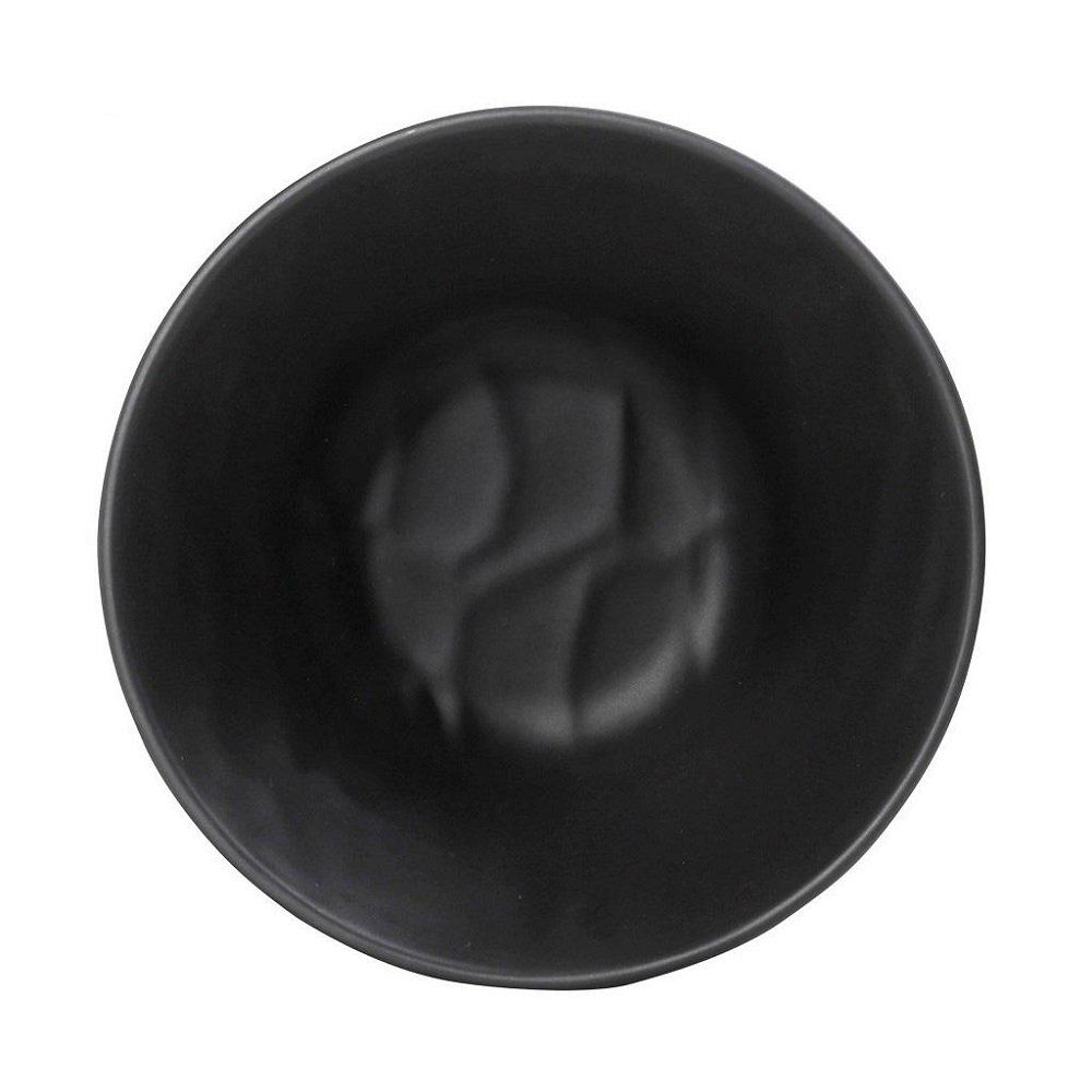 Μπολ Μελαμίνης Στρογγυλό Ø15xH5,2cm Wavy Black Matt Tria MLB386K96 - 1