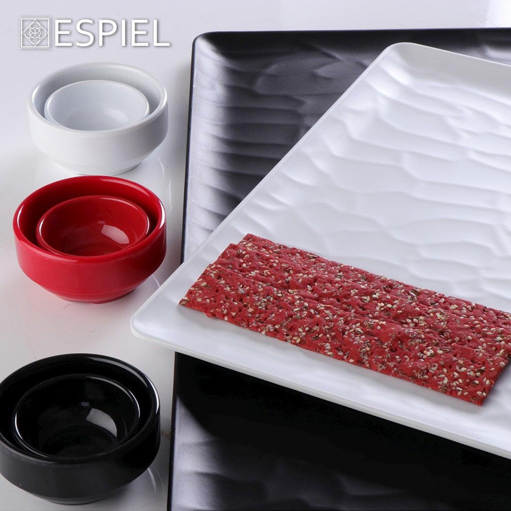 Ντιπάκι Μελαμίνης Στρογγυλό Στοιβαζόμενο Λευκό Γυαλιστερό Φ8xH3,5cm Shiny Melamine Tria MLL512 - 3