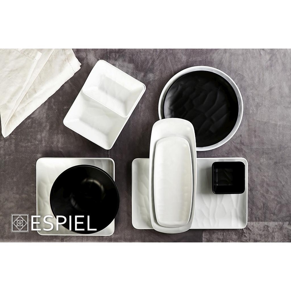 Πιάτο Ρηχό Στρογγυλό Μελαμίνης Φ23xH1,2cm Wavy White Matt Tria MLW344K48 - 5