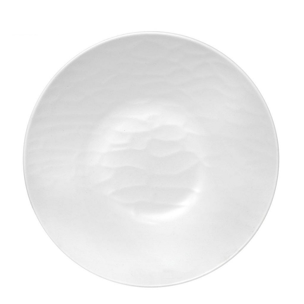 Μπολ Μελαμίνης Στρογγυλό Ø19xH6cm Wavy White Matt Tria MLW387K48 - 1