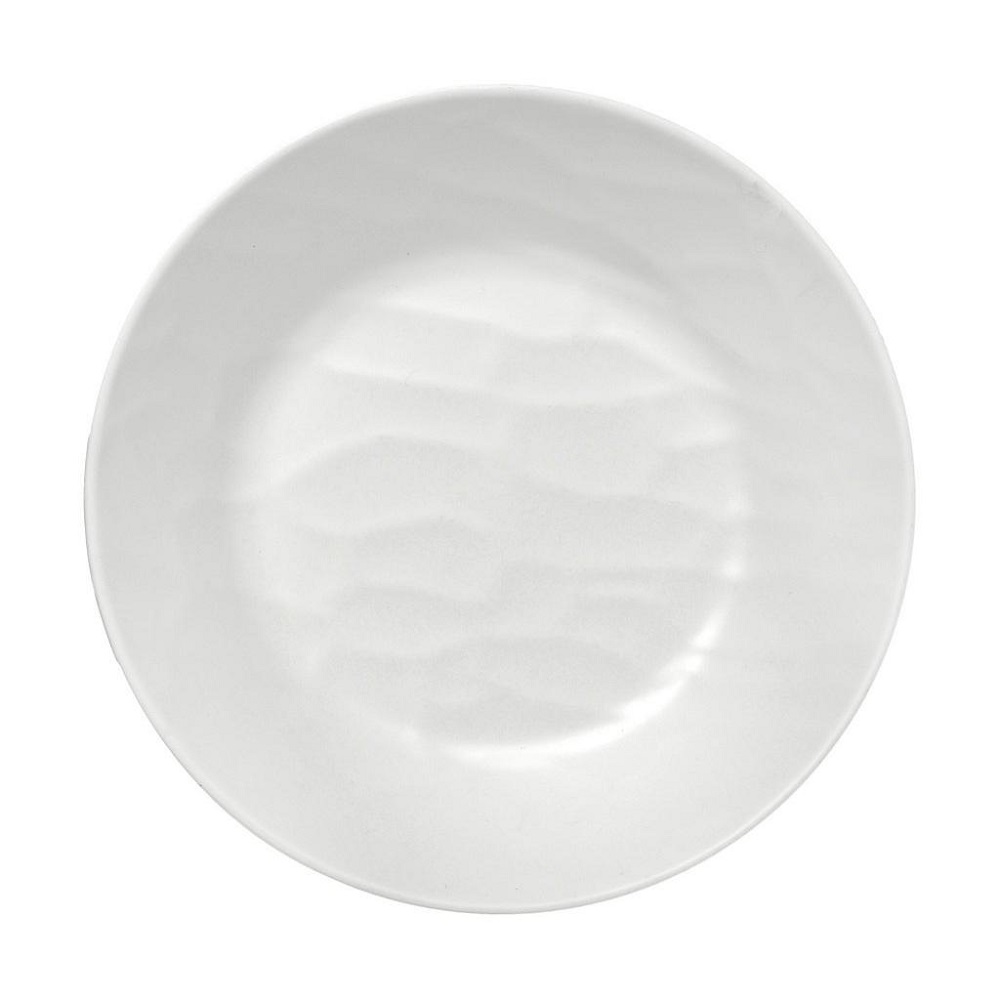 Πιάτο Βαθύ Στρογγυλό Μελαμίνης Φ21xH4cm Wavy White Matt Tria MLW394K48 - 