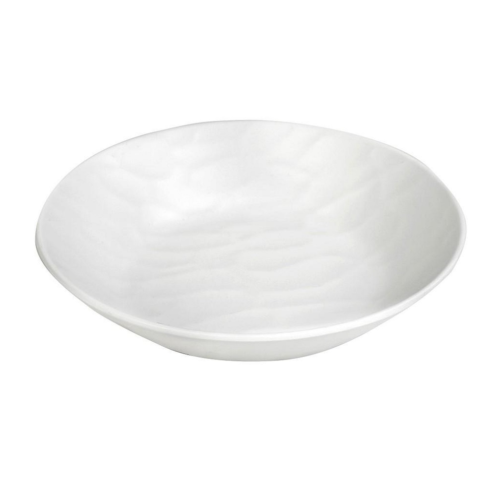 Πιάτο Βαθύ Στρογγυλό Μελαμίνης Φ21xH4cm Wavy White Matt Tria MLW394K48 - 2