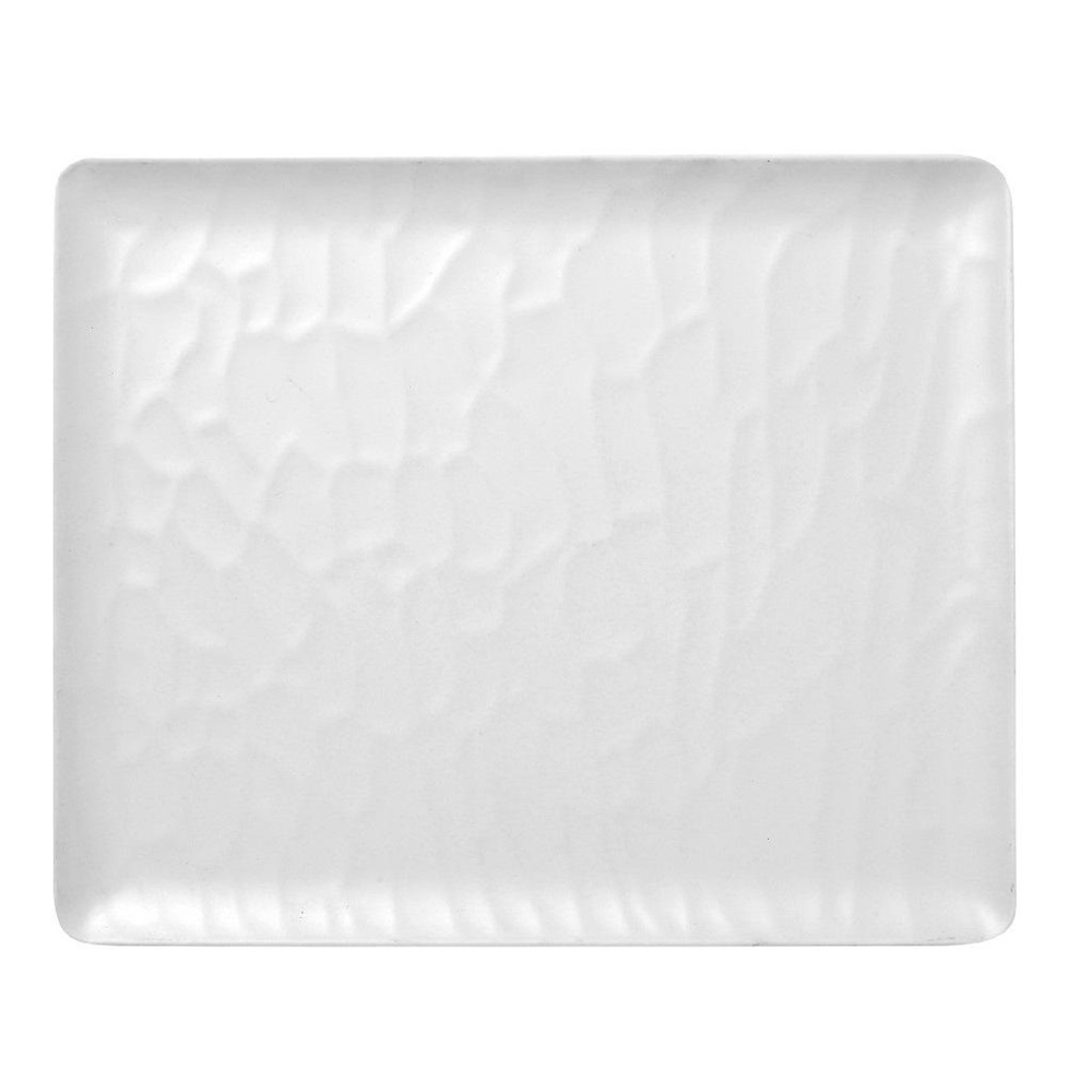 Δίσκος Μπουφέ Μελαμίνης 32,5x26,5cm White Wavy Matte Tria MLW535 - 1