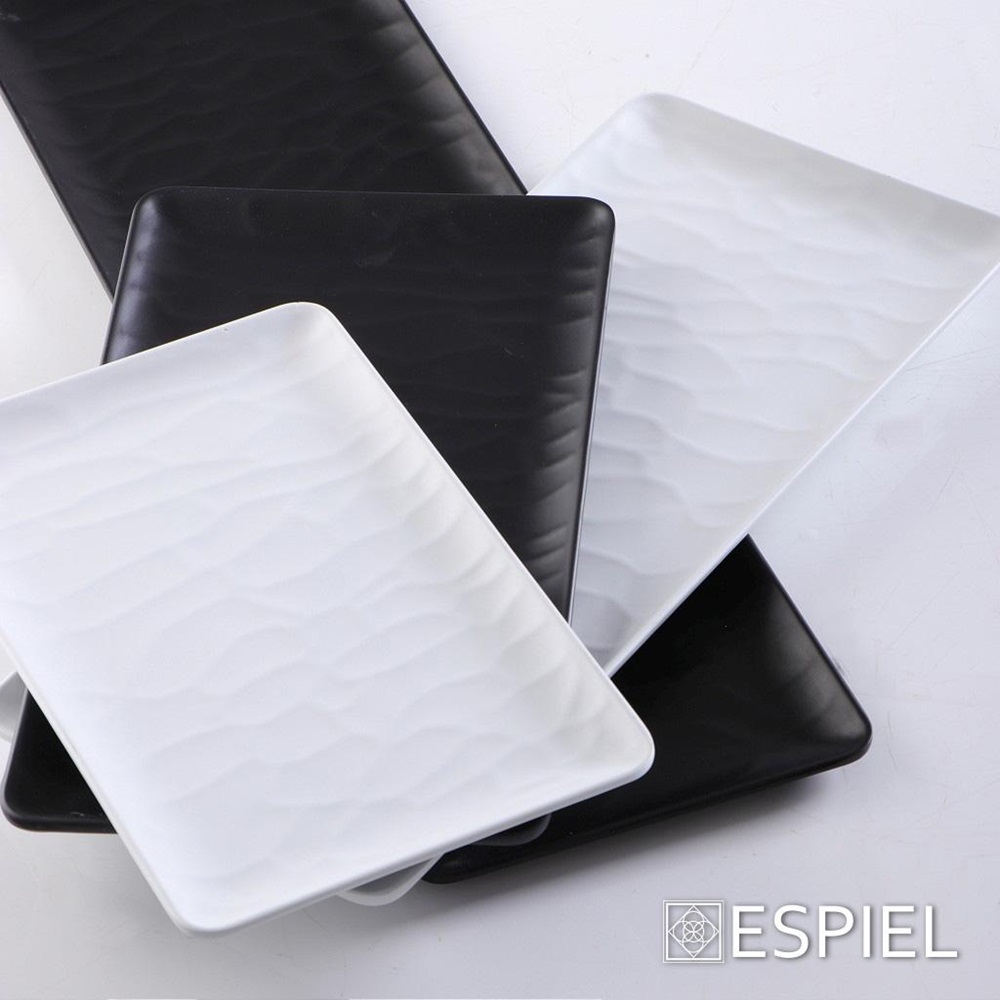 Δίσκος Μπουφέ Μελαμίνης 32,5x26,5cm White Wavy Matte Tria MLW535 - 5