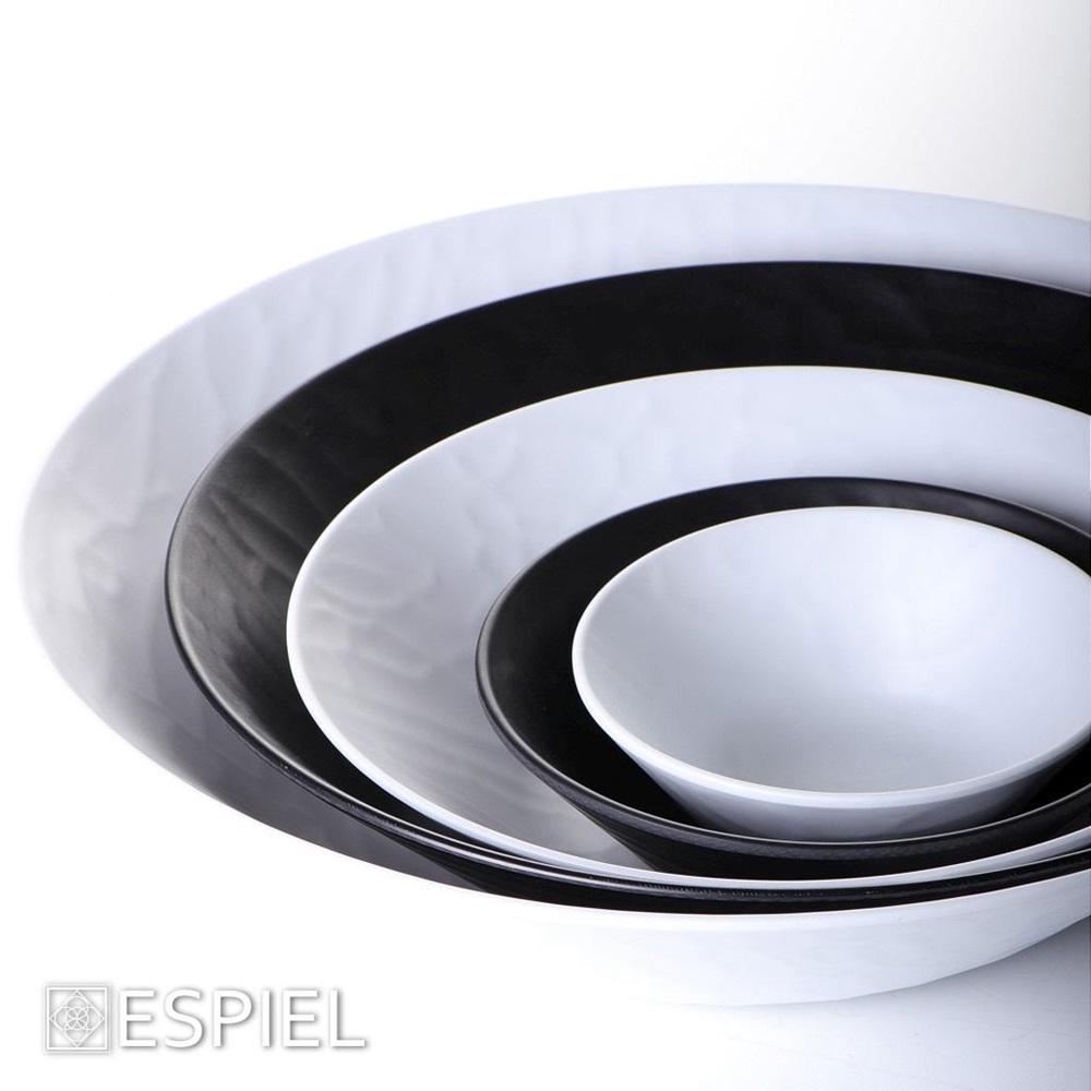 Σαλατιέρα Στρογγυλή Μελαμίνης Μαύρη Φ34xH8cm Wavy Melamine Tria MLB389 - 3