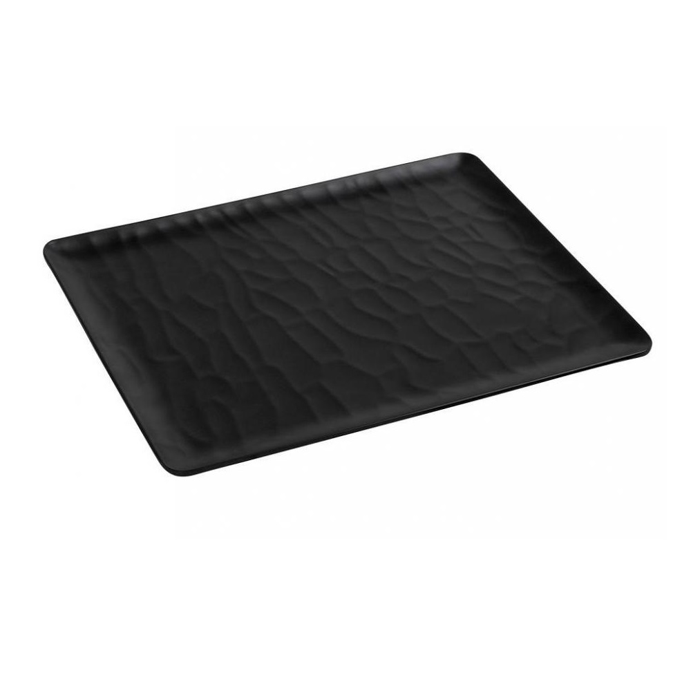 Δίσκος Μπουφέ Μελαμίνης Μαύρος 1/2(32,5x26,5xH1,5cm) Wavy Melamine Black Tria MLB535K24 - 