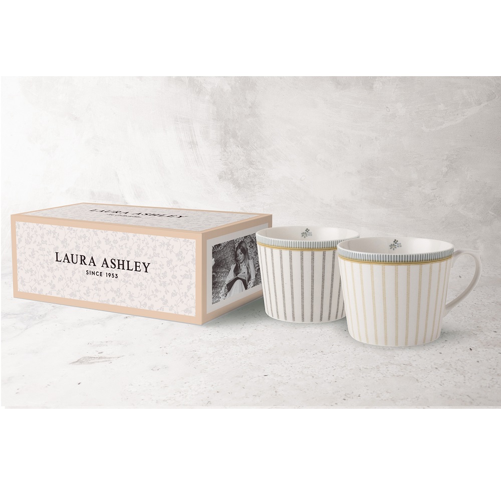 Κούπες Πορσελάνης 300ml Σετ 2 τμχ Σε Συσκευασία Δώρου Tea Collectables Laura Ashley LA182946 - 4