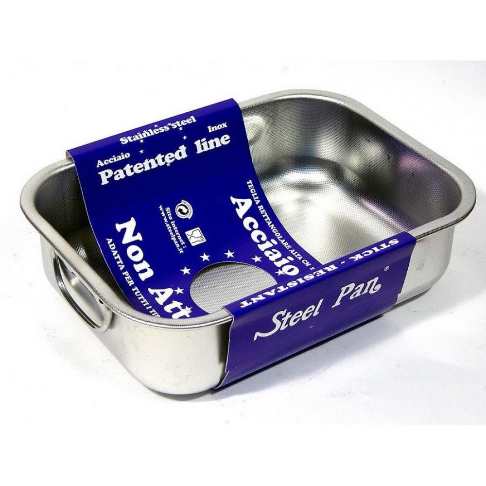 Ταψί Ορθογώνιο Inox 18/10 Patented 30x22 cm Steel Pan ST11161000 - 