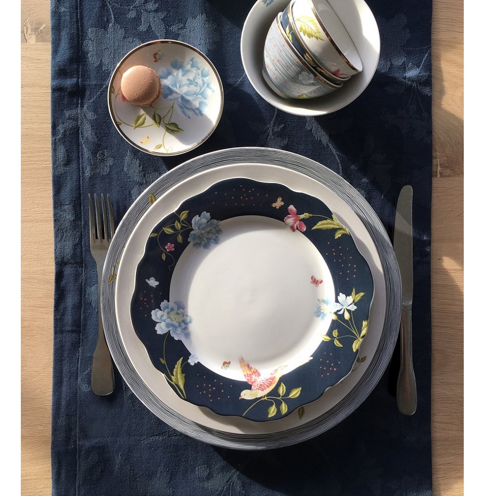 Πιάτο Ρηχό Πορσελάνης Φ24,5cm Irregular Midnight Uni Heritage Laura Ashley LA180452 - 5