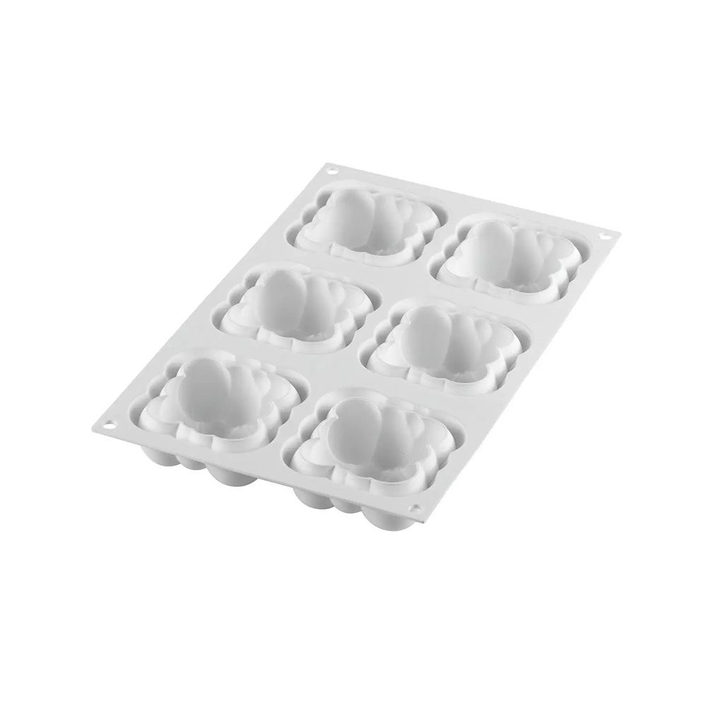 Φόρμα Σιλικόνης Platinum 6 Θέσεων 71x71x34mm 120ml Cloud 120 Silikomart 36.274.87.0065 - 