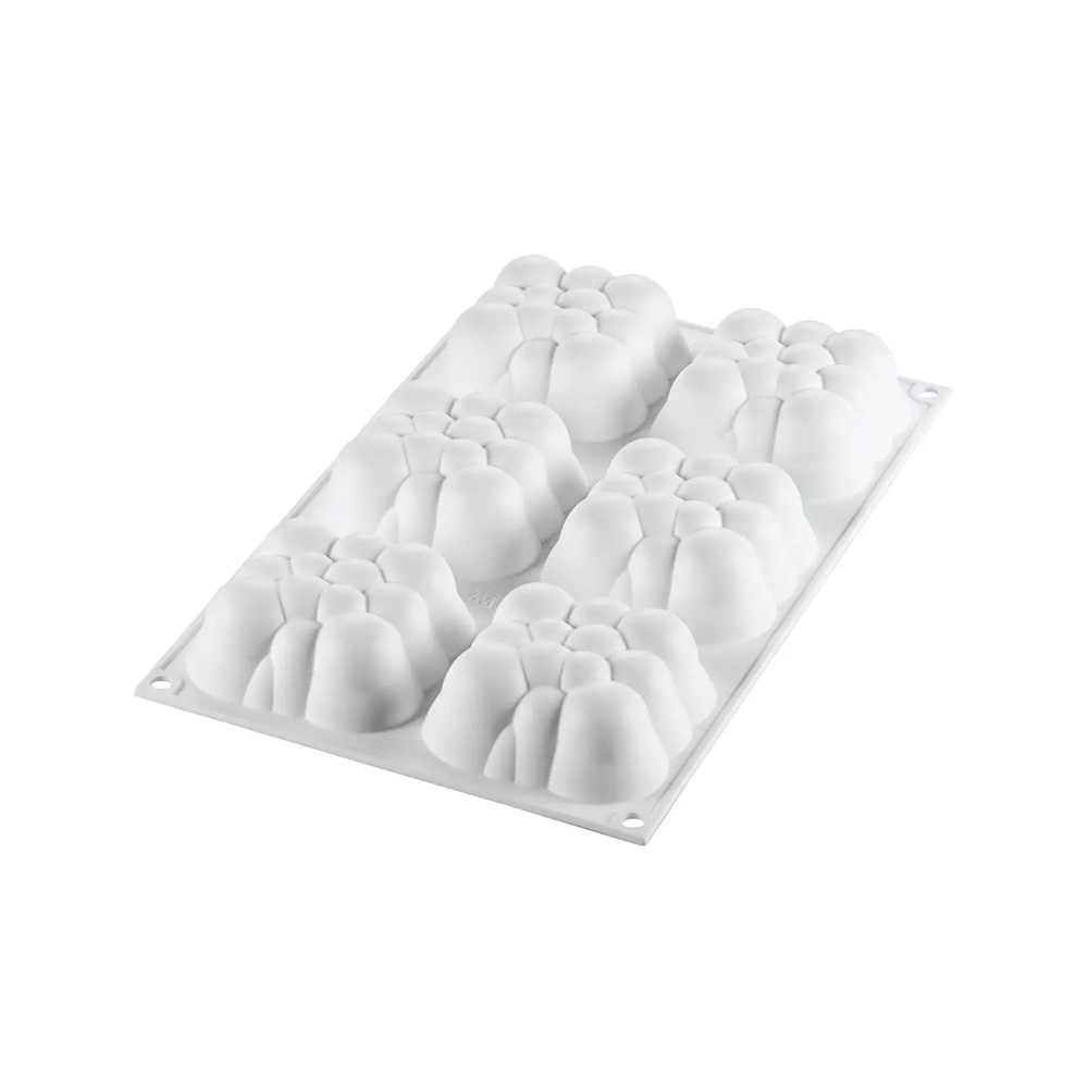 Φόρμα Σιλικόνης Platinum 6 Θέσεων 71x71x34mm 120ml Cloud 120 Silikomart 36.274.87.0065 - 2