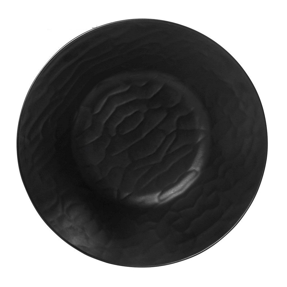 Πιάτο Βαθύ Μελαμίνης Στρογγυλό Φ26,7xH7cm Wavy Black Matt Tria MLB388K24 - 1
