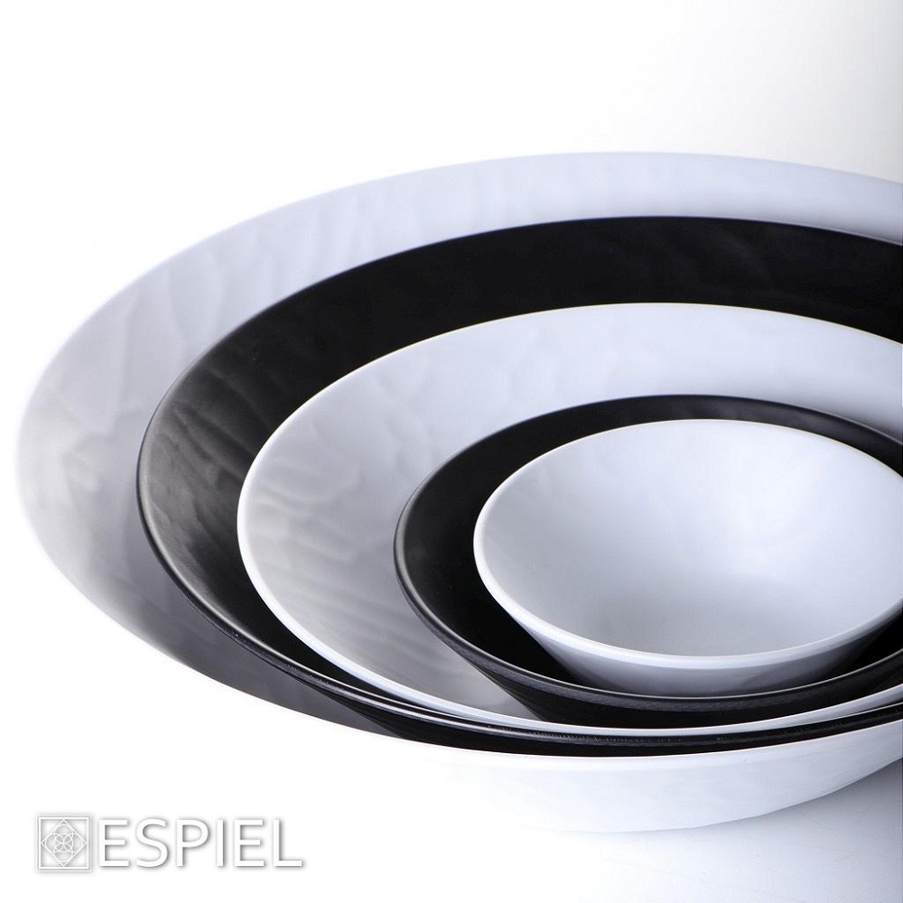 Πιάτο Βαθύ Μελαμίνης Στρογγυλό Φ26,7xH7cm Wavy Black Matt Tria MLB388K24 - 3