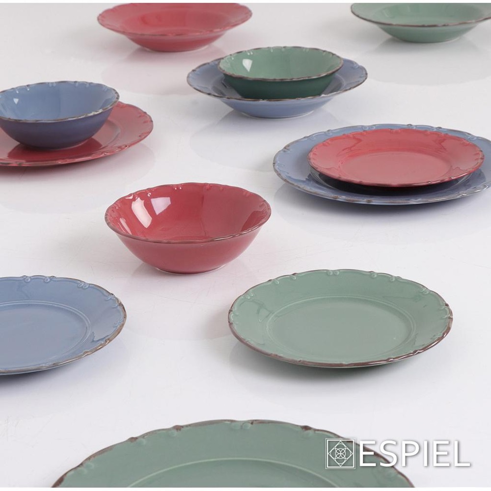 Μπολ Πορσελάνης Στρογγυλό Ροζ Με Καφέ Rim Φ16xH5cm Liana Espiel TLX140 - 4