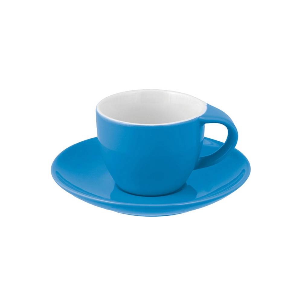 Φλιτζάνι Espresso 80ml & Πιατάκι Stoneware Μπλε PKS 60.40422