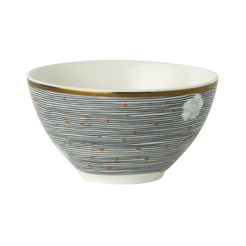 Μπολάκι Πορσελάνης Στρογγυλό Φ9xH4,7cm 150ml Midnght Pinstripe Heritage Laura Ashley LA180464 - 2