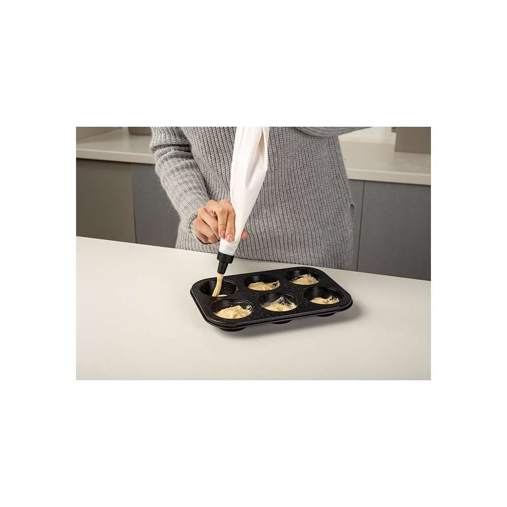 Φόρμα Ορθογώνια Για Muffins Ατσάλινη 480ml 26,5x18,5xH3cm Αντικολλητική Nature Nava 10-239-018 - 4