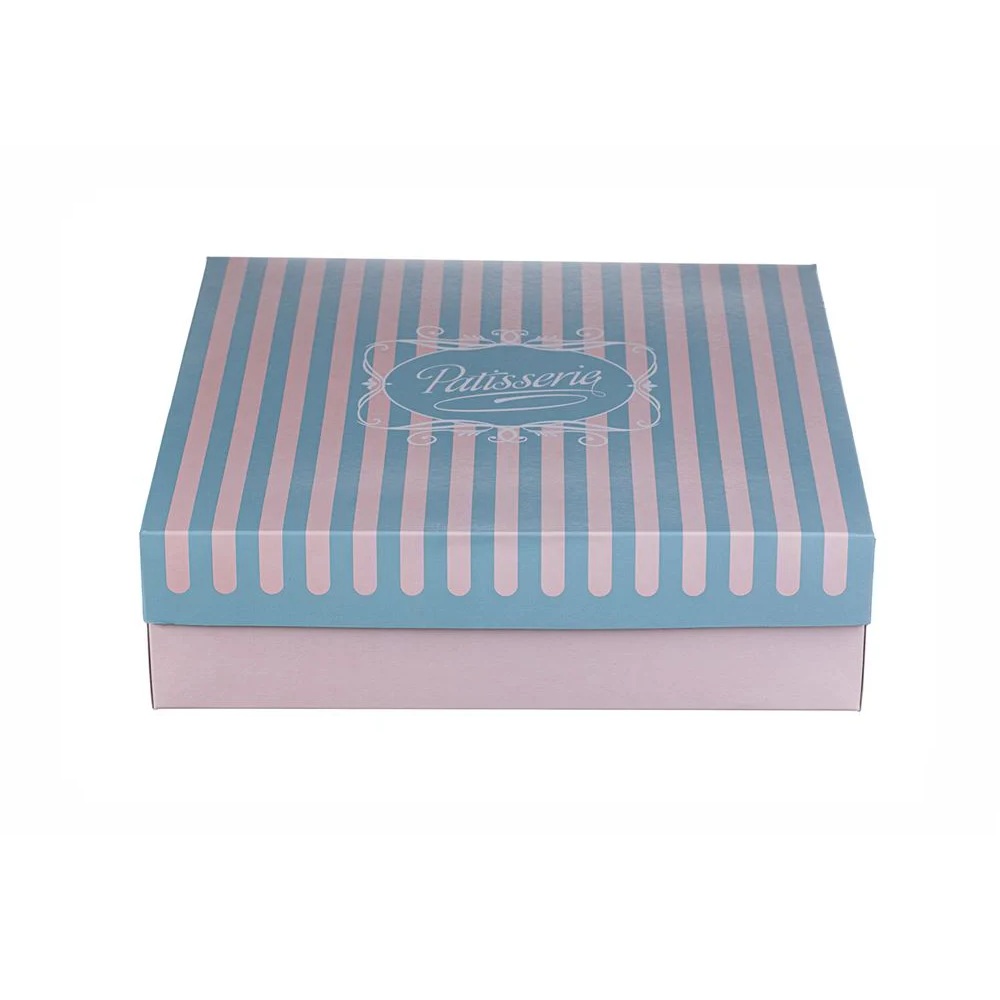 Κουτί Ζαχαροπλαστικής Patisserie K35 Χάρτινο Με Επίστρωση Metalised PET 35x35x10cm 1kg Intertan QK35PN - 2