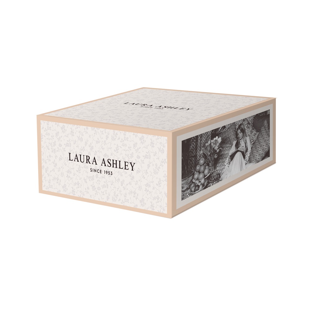 Πιατάκια Πορσελάνης Petit Fours Φ12cm Σετ 4 τμχ Σε Συσκευασία Δώρου Wild Clematis Laura Ashley LA182938 - 3