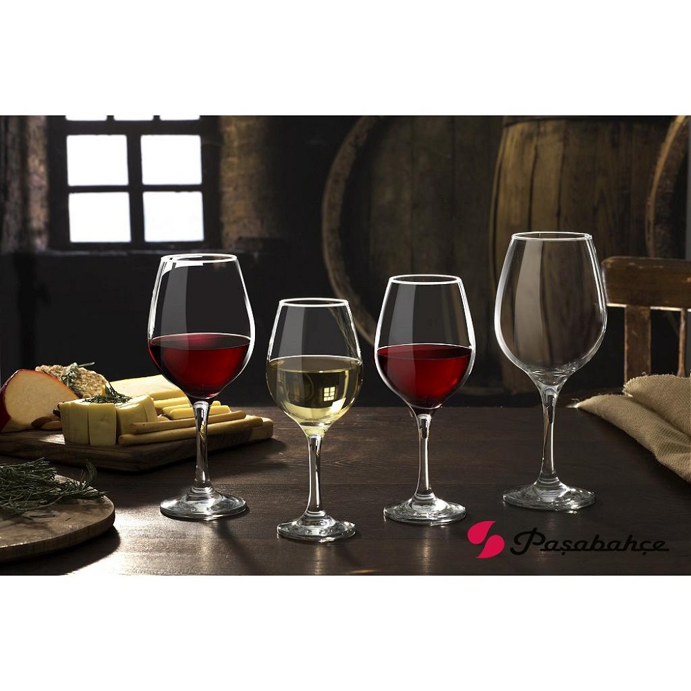Ποτήρι Γυάλινο Κρασιού 295ml Ø7,8xH18,8cm Amber Pasabahce SP440255K12 - 2