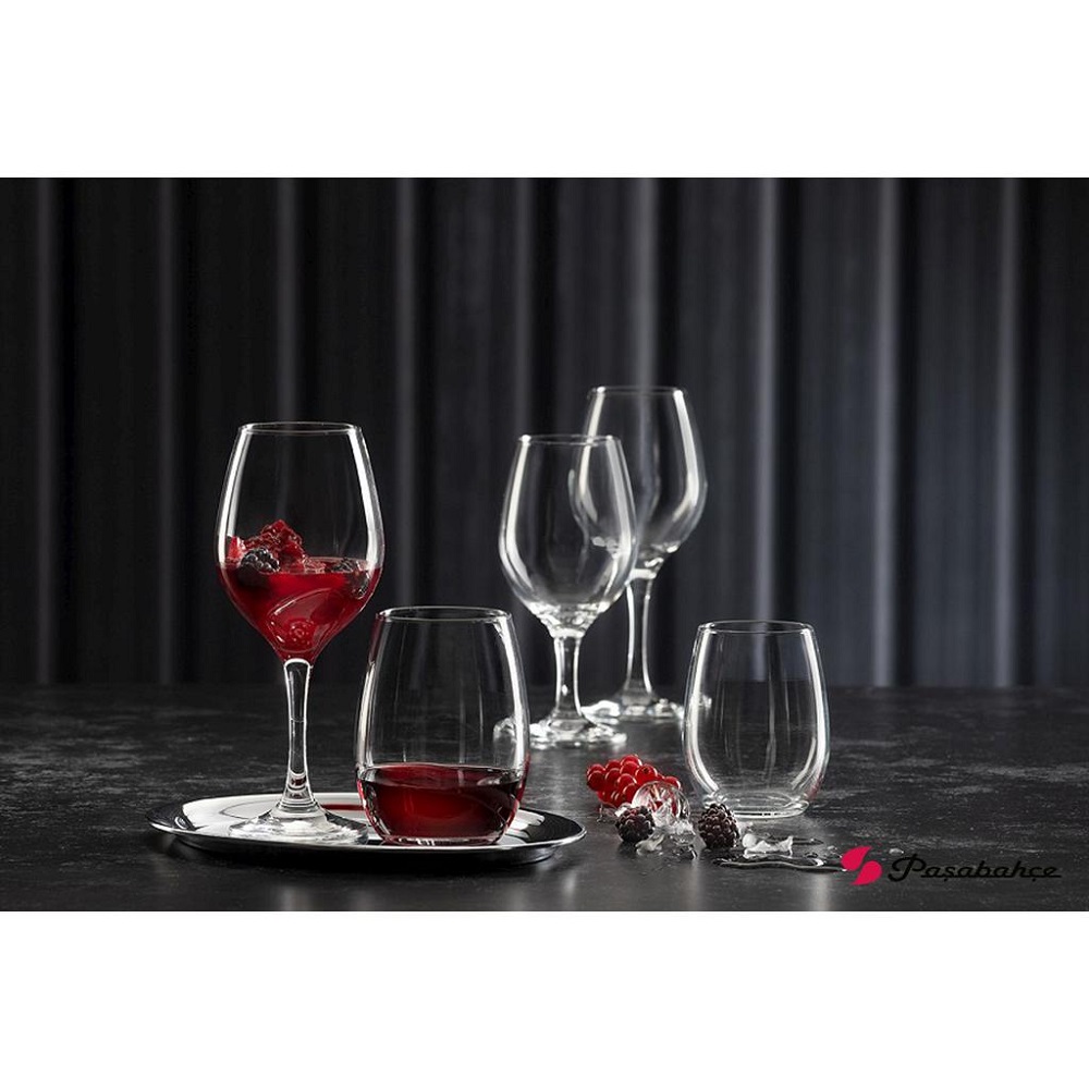 Ποτήρι Γυάλινο Κρασιού 295ml Ø7,8xH18,8cm Amber Pasabahce SP440255K12 - 4