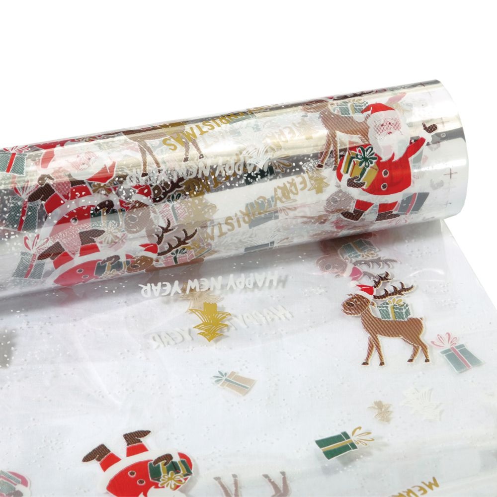 Σελοφάν Περιτυλίγματος Χριστουγεννιάτικο Άγιος Βασίλης με Δωράκια 80 εκ x 50 μ Ai Decoration 73644 - 