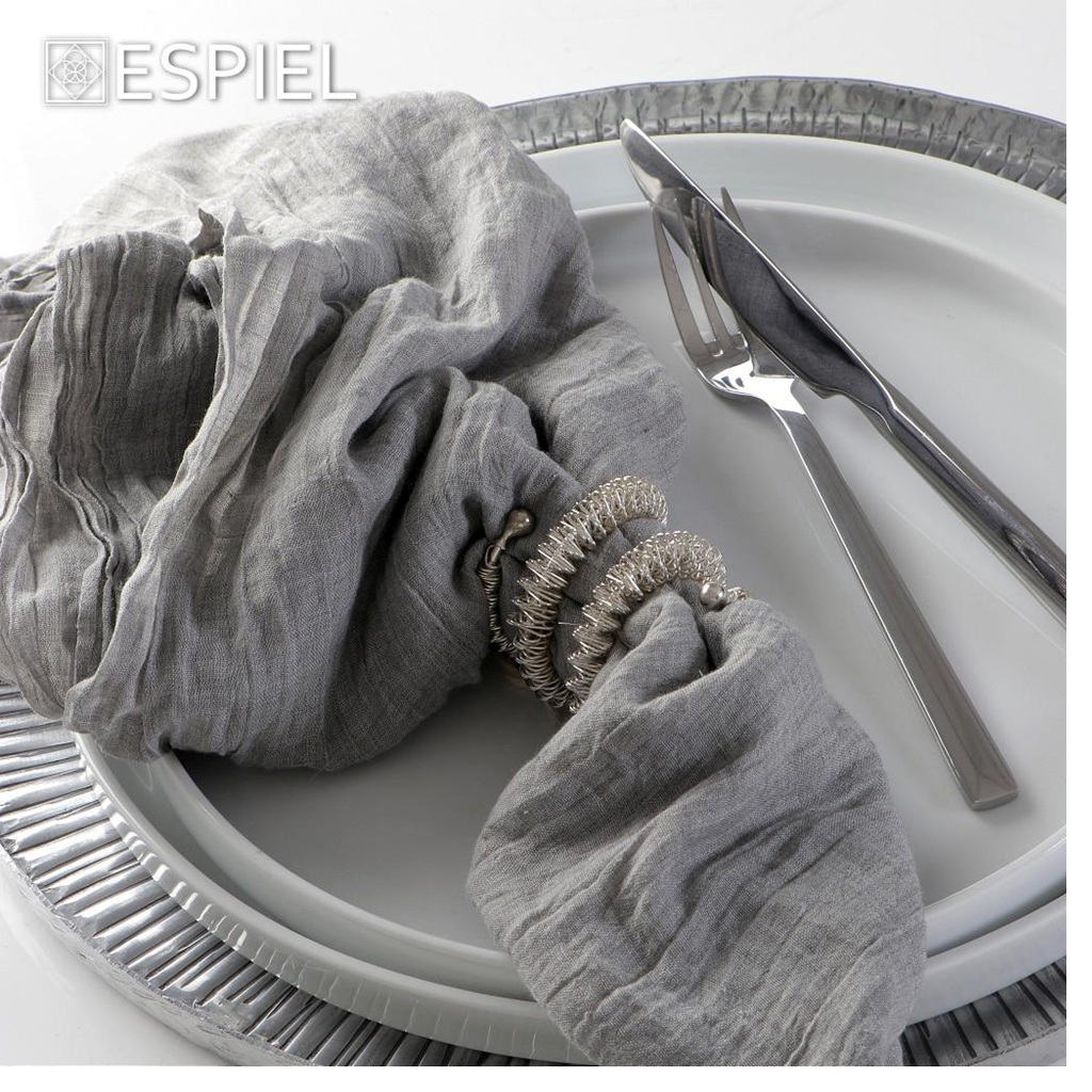 Δαχτυλίδι Πετσέτας Σιδερένιο Ασημί Ø5 εκ. ESPIEL YRA101K6 - 2