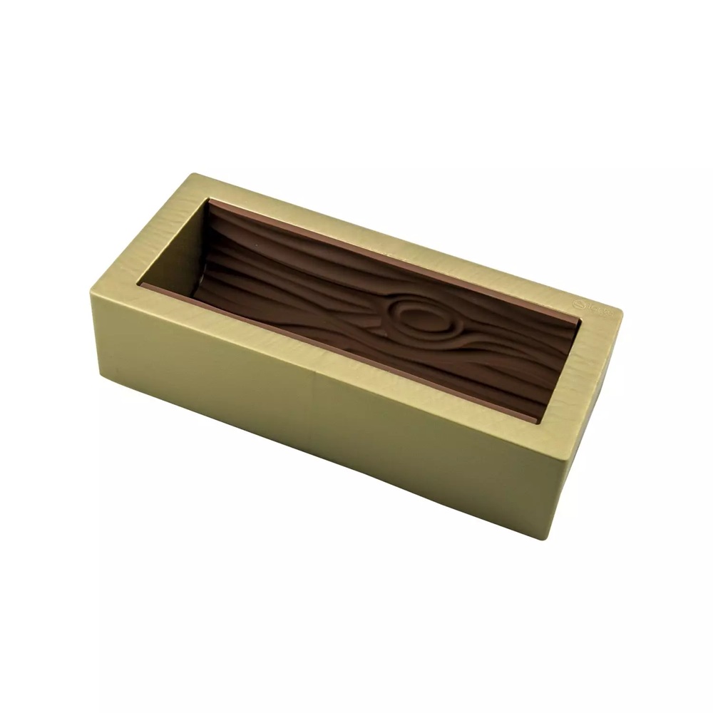 Σετ Φόρμα Σιλικόνης Platinum Bûche 296x130x72mm 1300ml Magic Wood Silikomart 25.057.99.0063 - 1