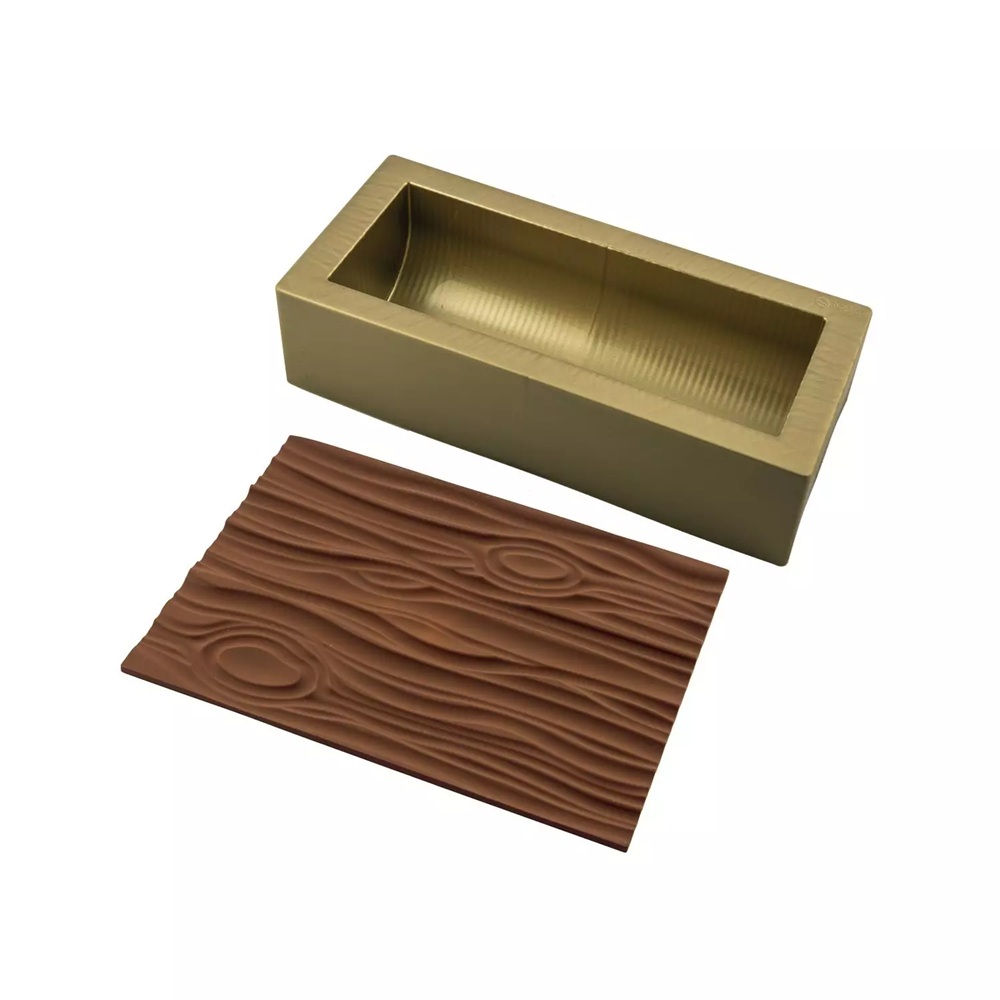 Σετ Φόρμα Σιλικόνης Platinum Bûche 296x130x72mm 1300ml Magic Wood Silikomart 25.057.99.0063 - 2