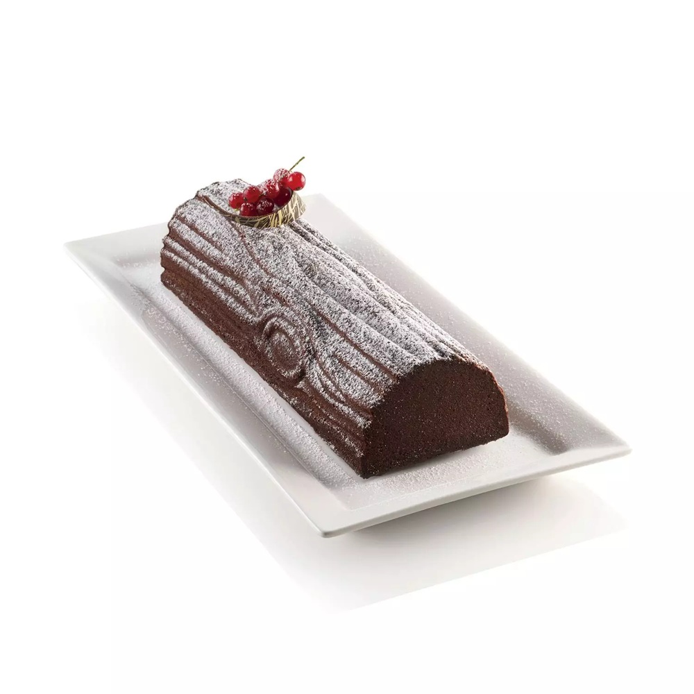 Σετ Φόρμα Σιλικόνης Platinum Bûche 296x130x72mm 1300ml Magic Wood Silikomart 25.057.99.0063 - 4