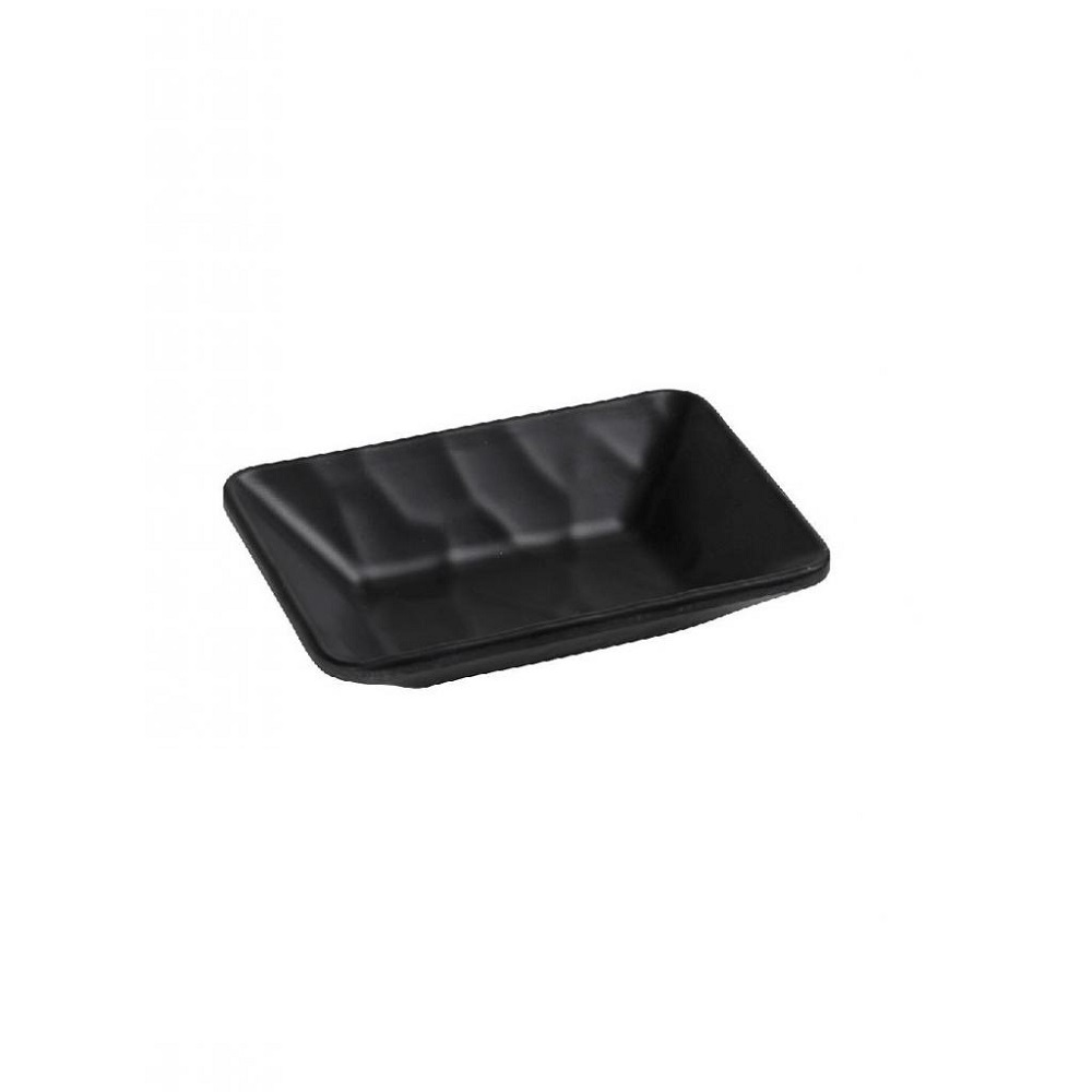Μπολ Μελαμίνης Ορθογώνιο 17x12,5xH2,5cm Wavy Black Matt Tria MLB472K72 - 2