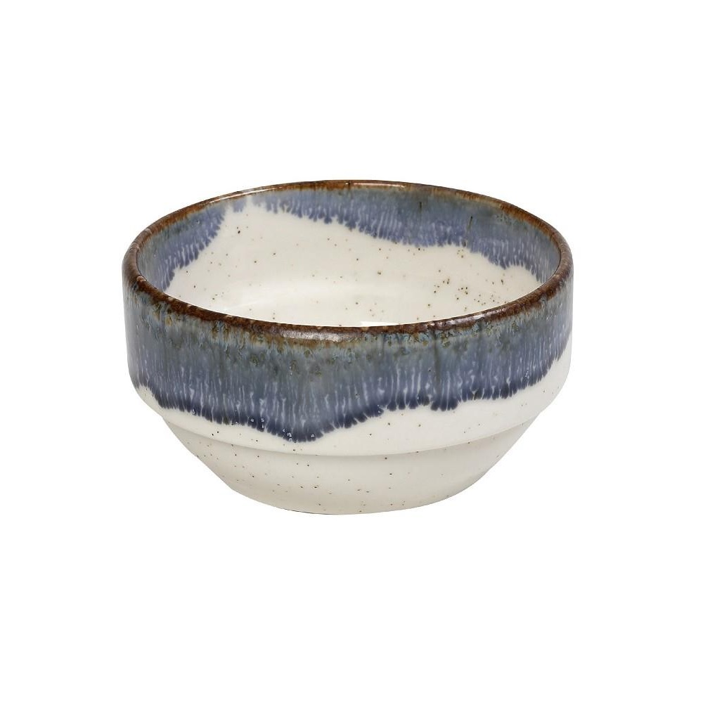 Μπολάκι - Ντιπάκι Πορσελάνης Στρογγυλό Στοιβαζόμενο Ø12xH5,5cm Blue Essentials Espiel OWR117 - 