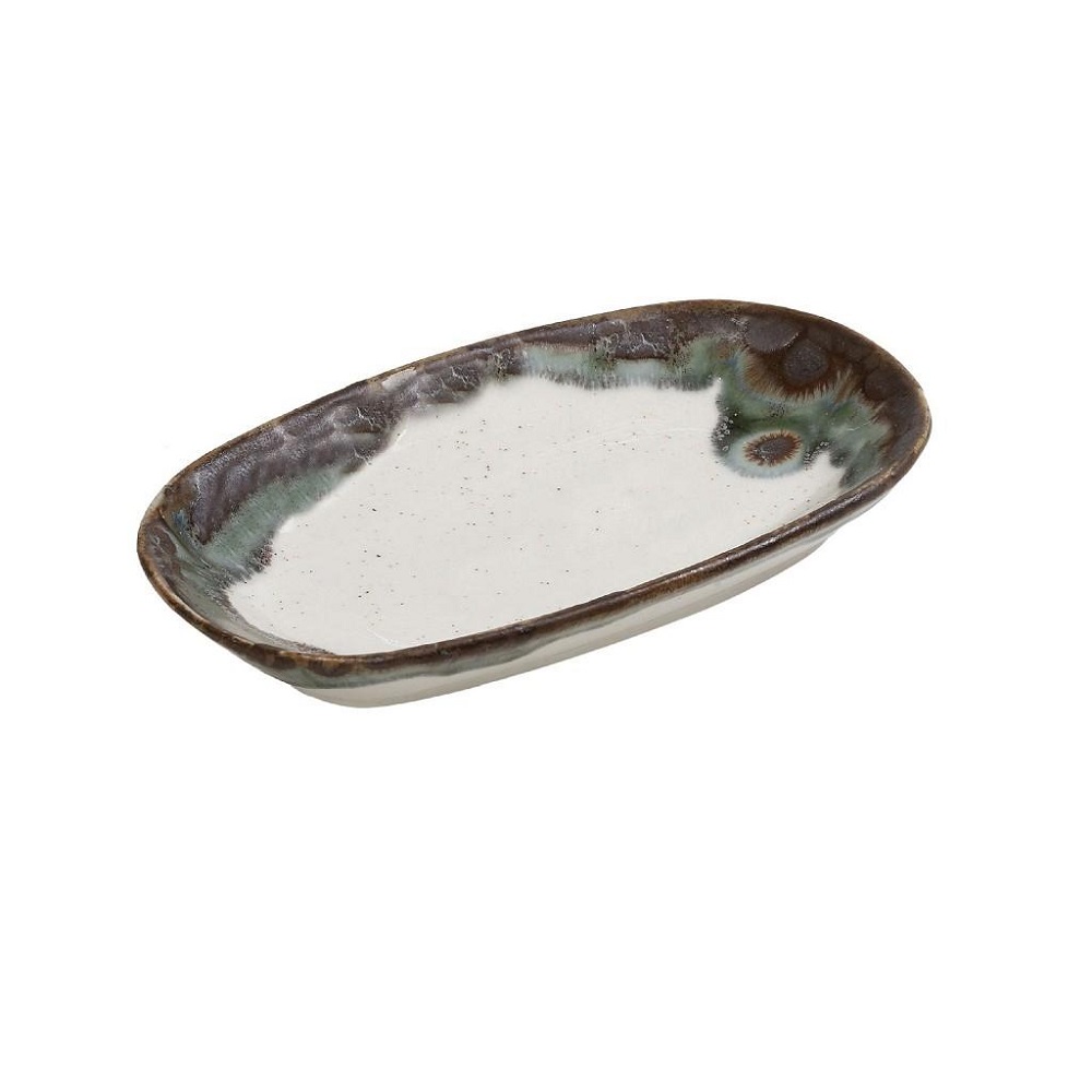 Πιατελάκι Πορσελάνης Ορθογώνιο 15x8,5xH2cm React. Green Essentials Espiel OWP112K6 - 1