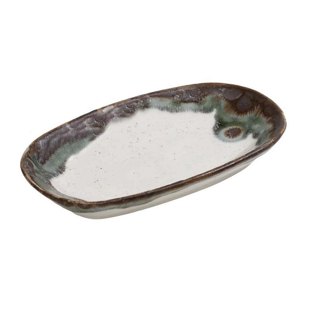 Πιατελάκι Πορσελάνης Ορθογώνιο 19,5x10,5xH2cm React. Green Essentials Espiel OWP113K6 - 1