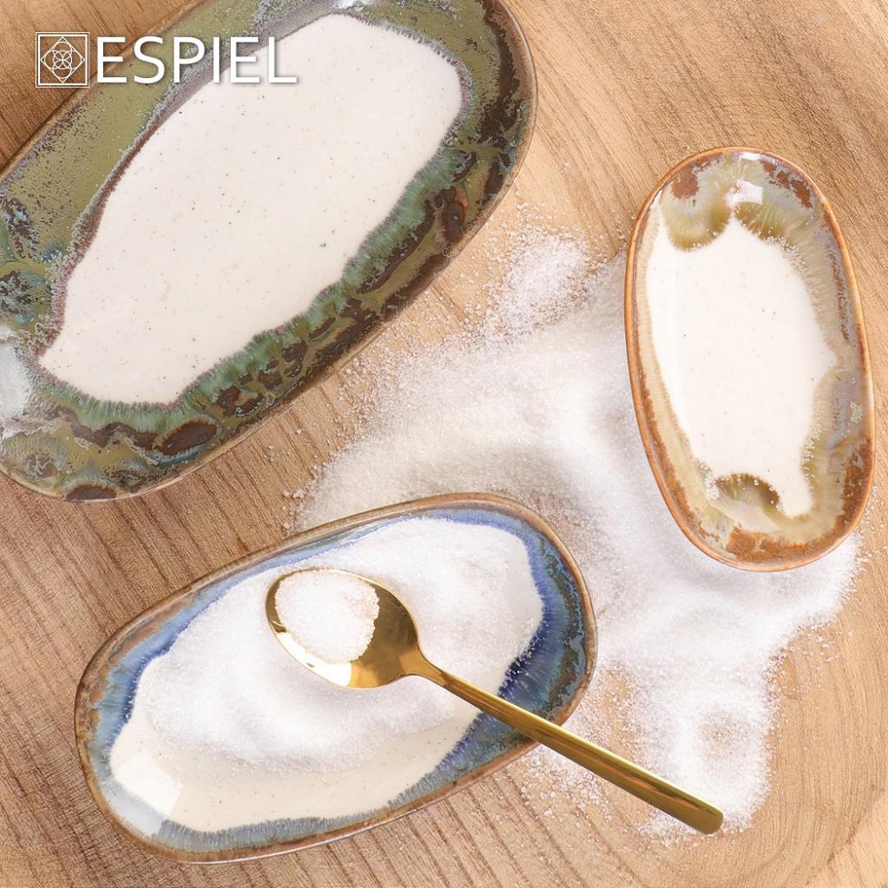 Πιατελάκι Πορσελάνης Ορθογώνιο 19,5x10,5xH2cm React. Green Essentials Espiel OWP113K6 - 4