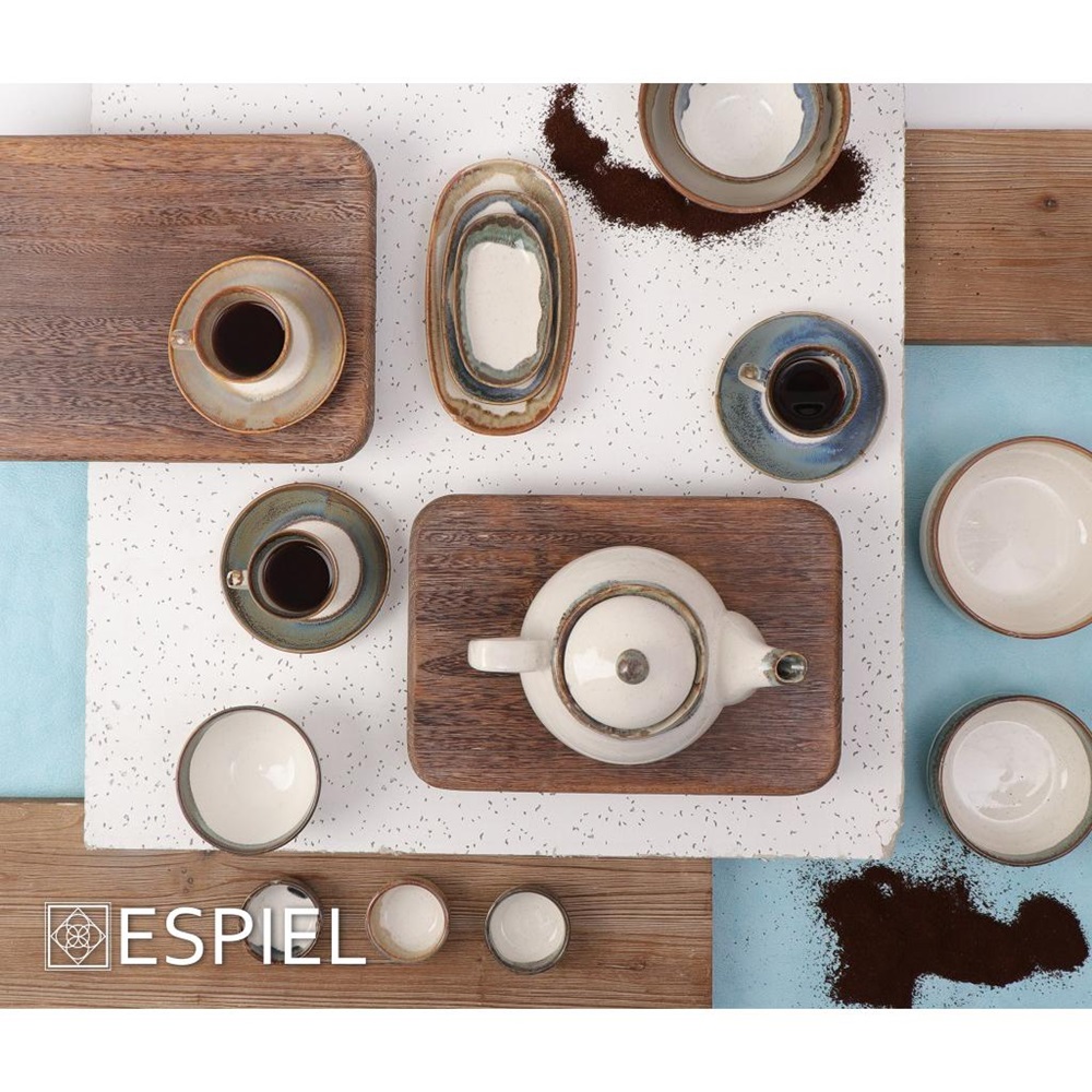 Ντιπάκι Stoneware Στρογγυλό Στοιβαζόμενο Φ6xH3cm React. Beige Essentials Espiel OWQ115 - 2