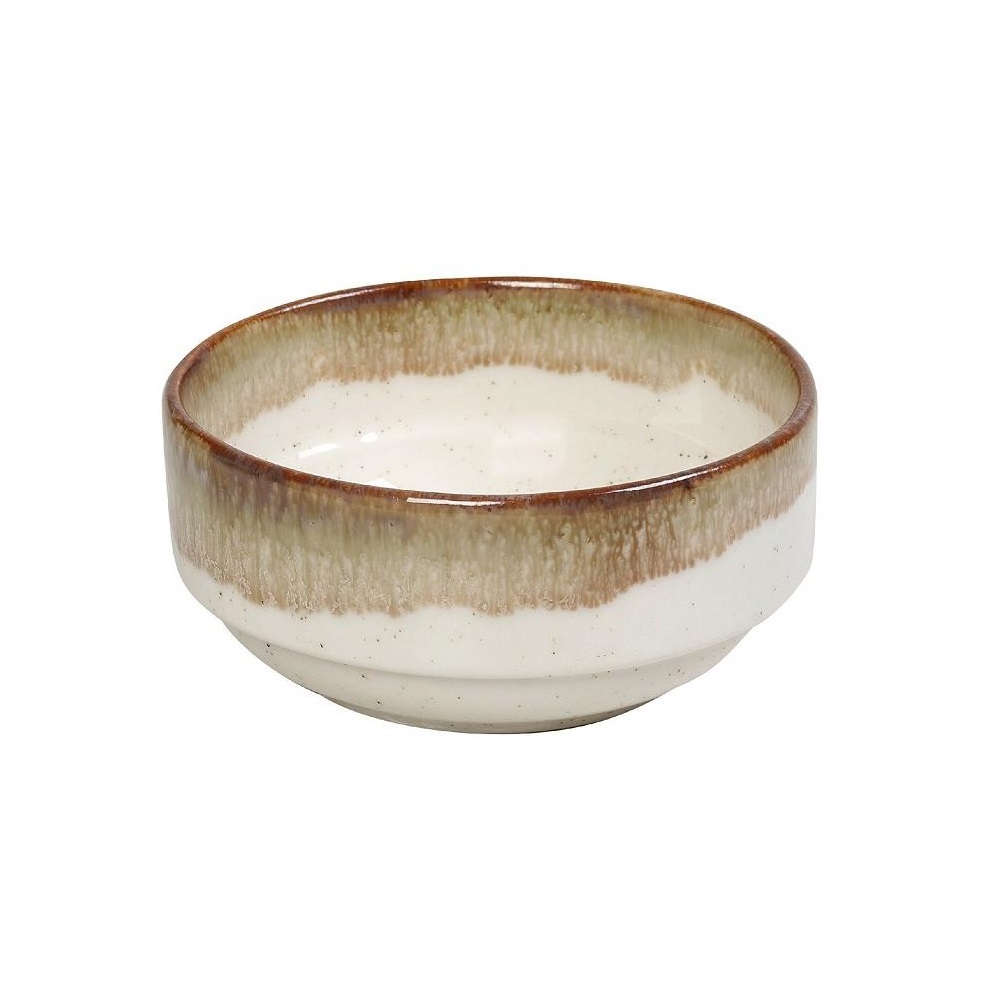 Μπολάκι - Ντιπάκι Πορσελάνης Στρογγυλό Στοιβαζόμενο Ø12xH5,5cm Beige Essentials Espiel OWQ117 - 