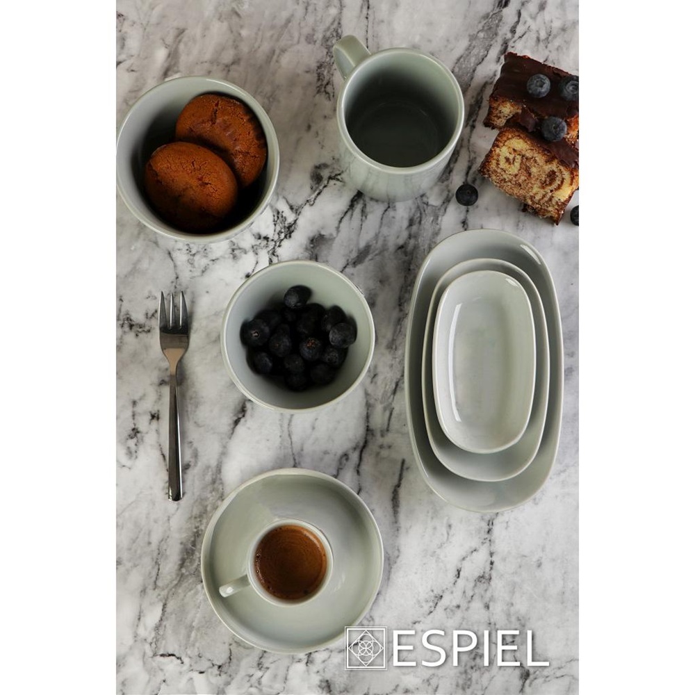 Πιατελάκι Πορσελάνης Ορθογώνιο 12x7xH2cm Light Grey Essentials Espiel OWA111 - 3