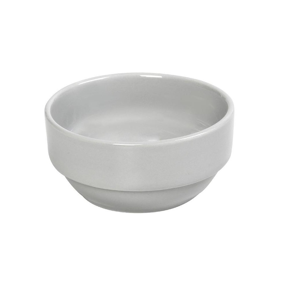 Μπολάκι - Ντιπάκι Πορσελάνης Στρογγυλό Στοιβαζόμενο Ø12xH5,5cm Light Grey Essentials Espiel OWA117 - 