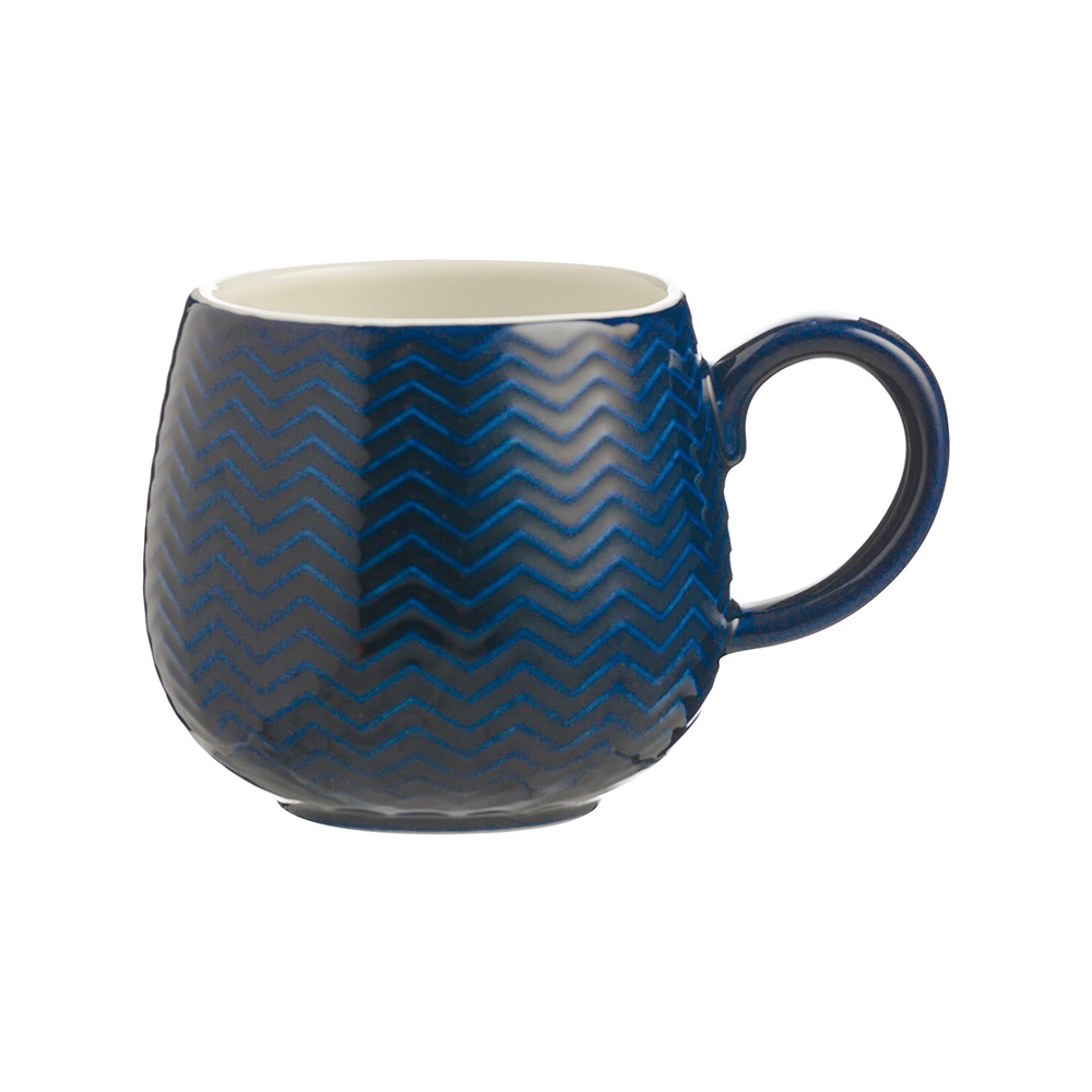 Κούπα Stoneware 350ml με Ανάγλυφα Σχέδια – Ναυτικό Μπλε – Impressions – Mason Cash 2002.143 - 
