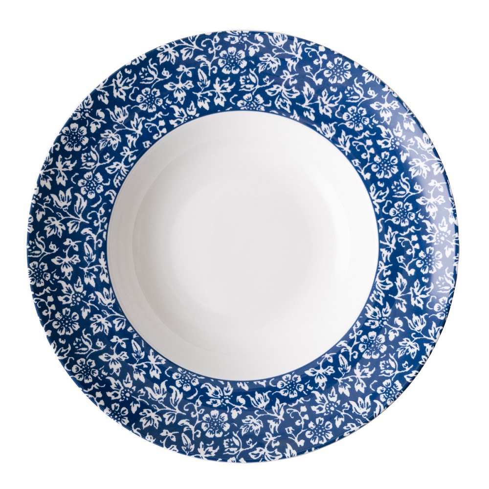 Πιάτο Pasta Στρογγυλό Πορσελάνης Φ27,5xH5,4cm Άσπρο-Μπλε Sweet Alyssum Blueprint Laura Ashley LA182770 - 2