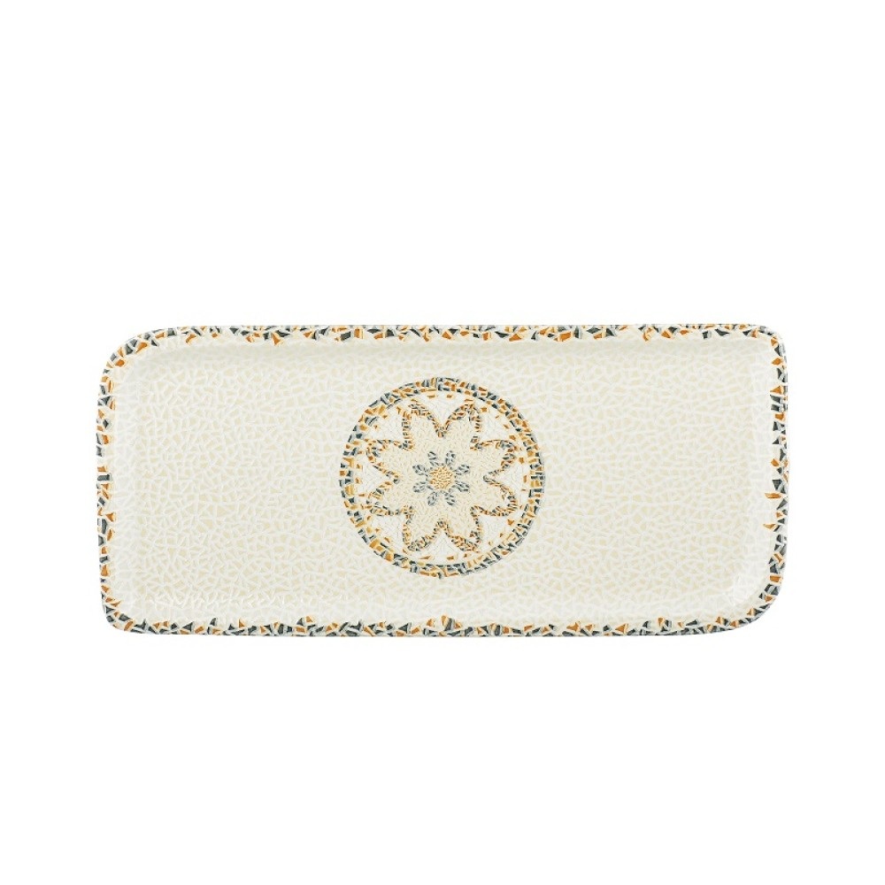 Πιατέλα Πορσελάνη με Αλουμίνα Ορθογώνια 36,5x16,5cm Tessera ByBone 68-31115 - 