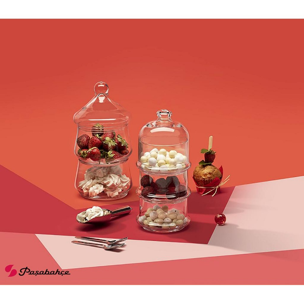 Ορντερβιέρα Γυάλινη 3ον Επιπέδων(3x505ml) Φ11,8xH26,1cm Villa Patisserie Pasabahce SP96815K1 - 2