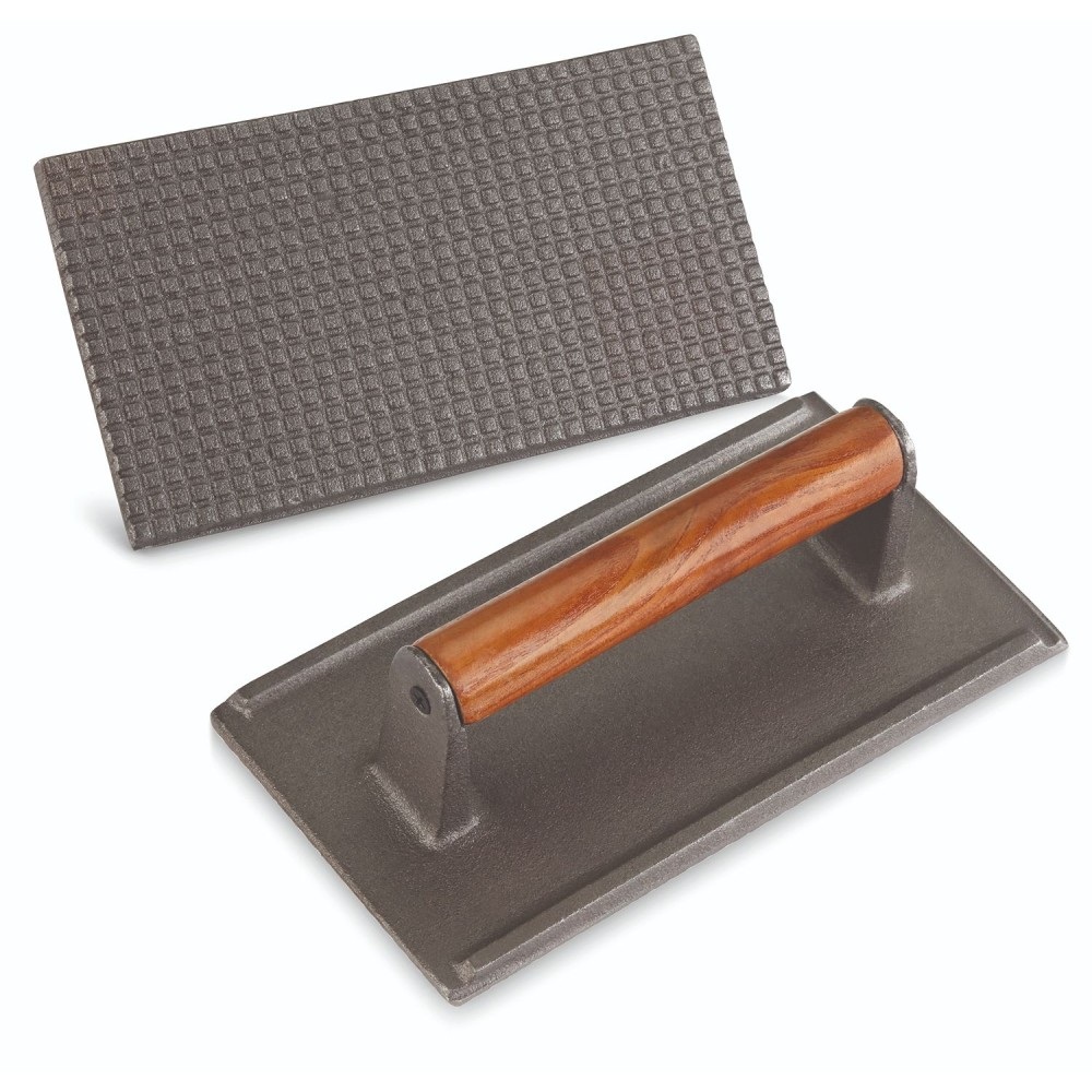 Βαρίδι Ψησίματος Μαντεμένιο 1kg με Ξύλινη Λαβή 11x21cm GTSA 38-59184 - 